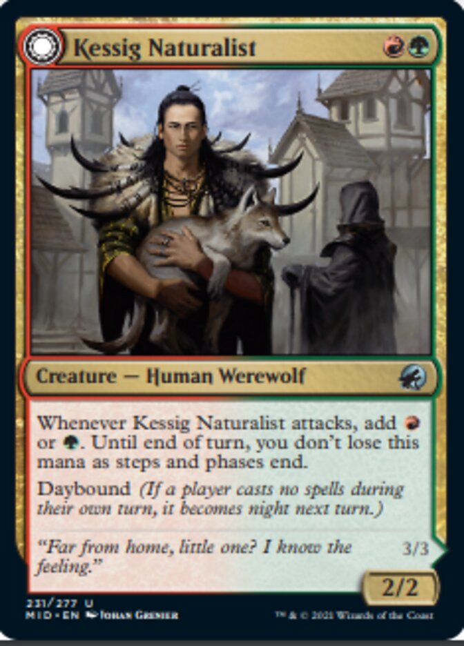 Kessig Naturalist // Lord of the Ulvenwald (MID-231) - Innistrad: Midnight Hunt: (Double Faced Transform) Foil