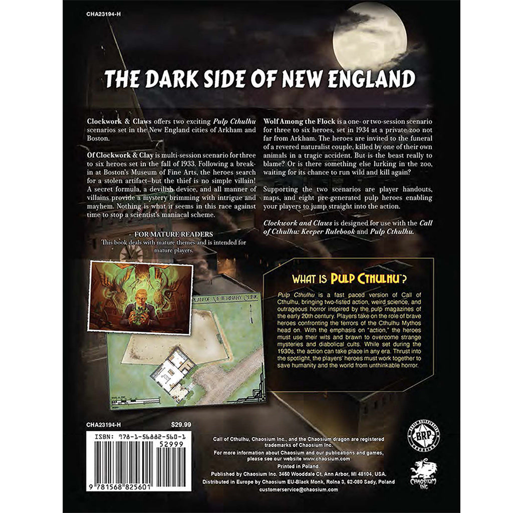 Call of Cthulhu RPG: Pulp Cthulhu - Clockwork & Claws