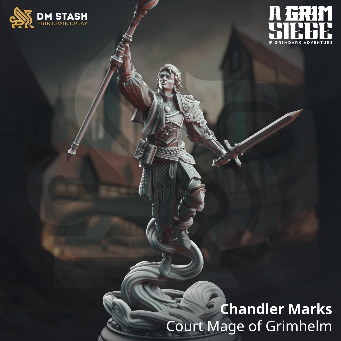 Chandler Marks, Court Mage of Grimhelm (Male Human Wizard) - Golden Apple Comics