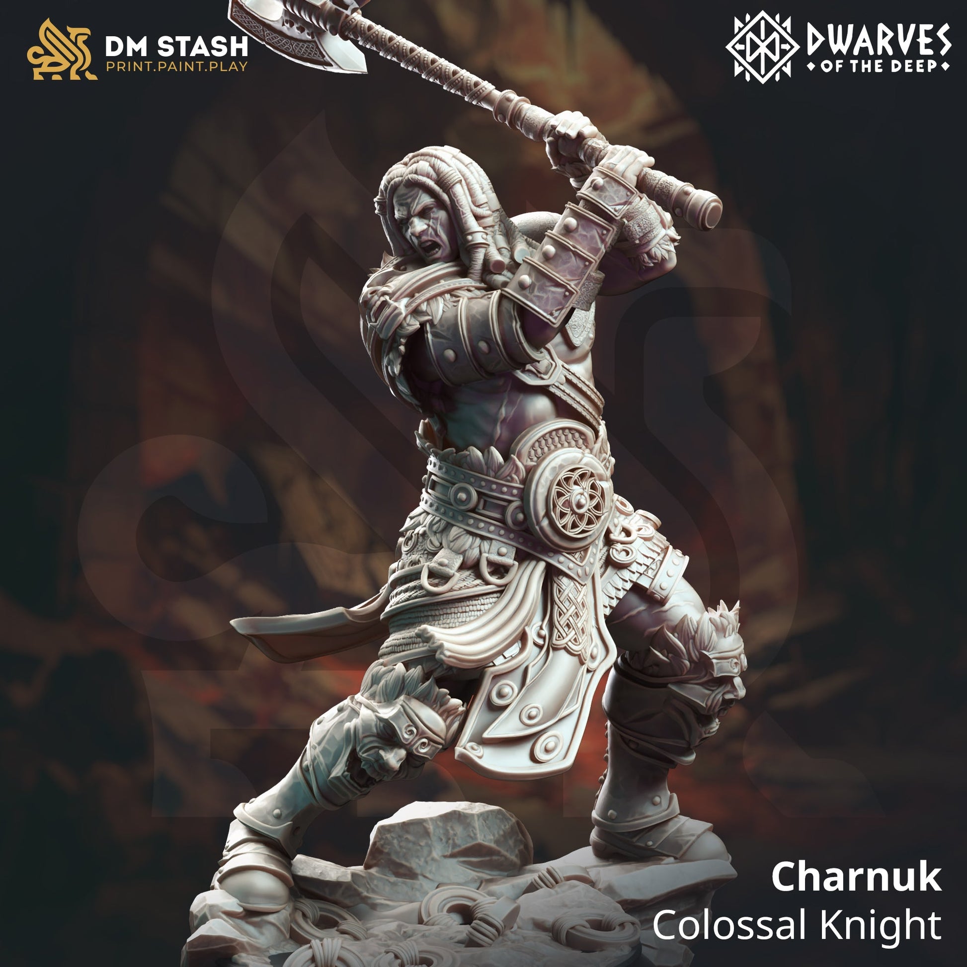 Charnuk, Colossal Knight (Male Half-Giant Barbarian) - Golden Apple Comics