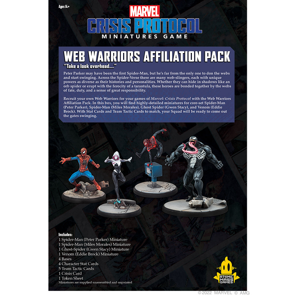 Marvel Crisis Protocol: Web Warriors Affiliation Pack
