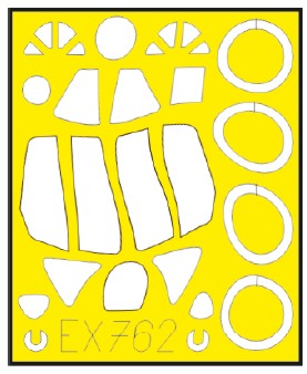 Eduard EX762 1/48 Mask Aircraft- MiG15 for BOM & Hobby 2000