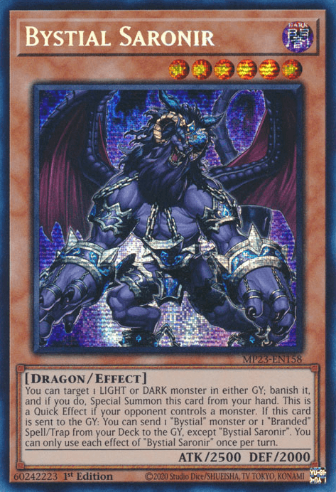 Bystial Saronir [MP23-EN158] Prismatic Secret Rare