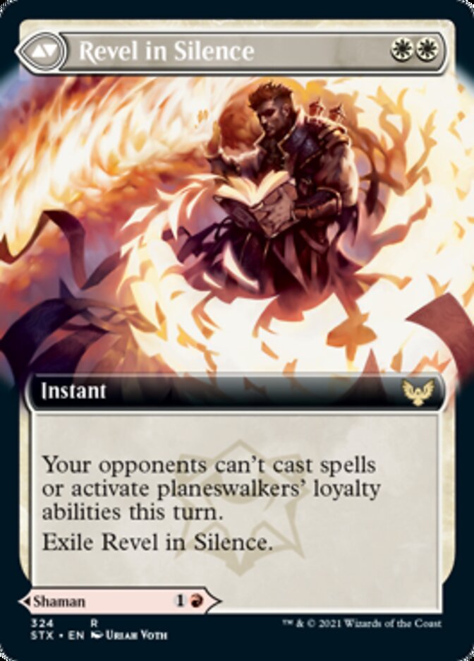 Flamescroll Celebrant // Revel in Silence (STX-324) - Strixhaven: School of Mages: (Extended Art) Foil