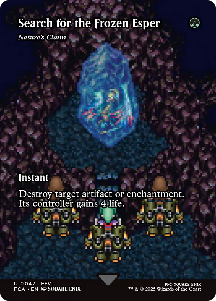 Search for the Frozen Esper - Nature's Claim (Showcase) (FCA-047) - FINAL FANTASY: Through the Ages / Search for the Frozen Esper (Borderless) Foil