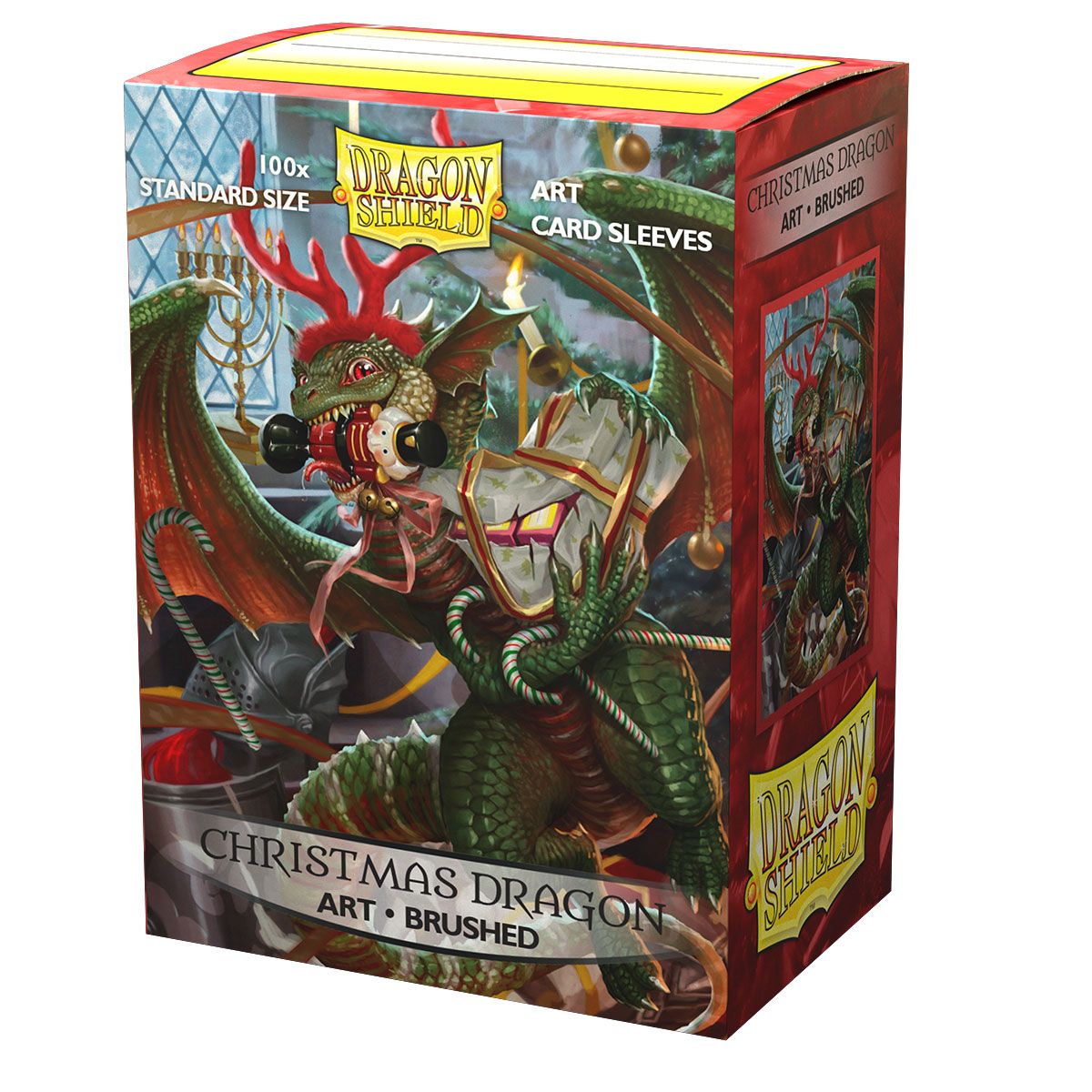 Dragon Shield: Standard 100ct Brushed Art Sleeves - Christmas Dragon (2020)