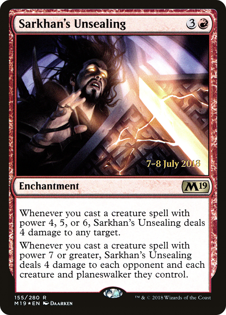 Sarkhan's Unsealing (PRE-155S) - Core Set 2019 Promos Foil