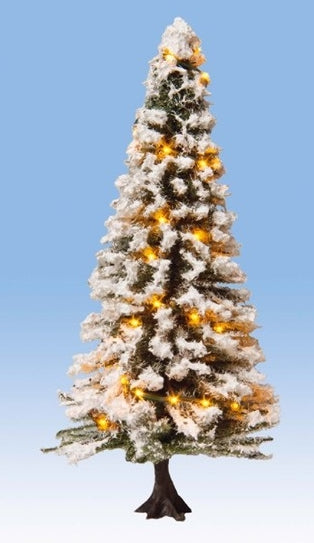 Noch 22130 All Scale Snow-Covered Christmas Tree with 30 LEDs -- 4-3/4" Tall