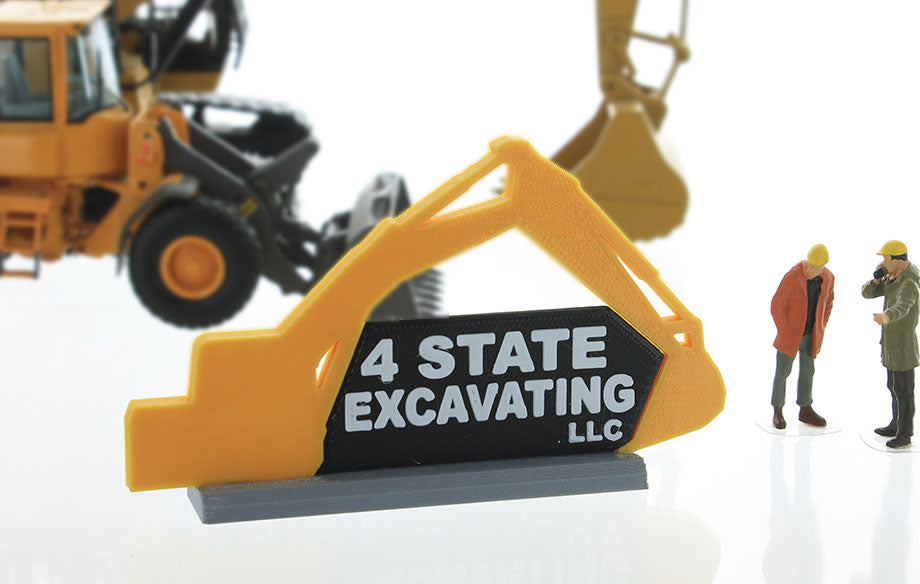 3D To Scale 50-630-Y 1/50 – 4 State Excavating Sign Diorama Detail