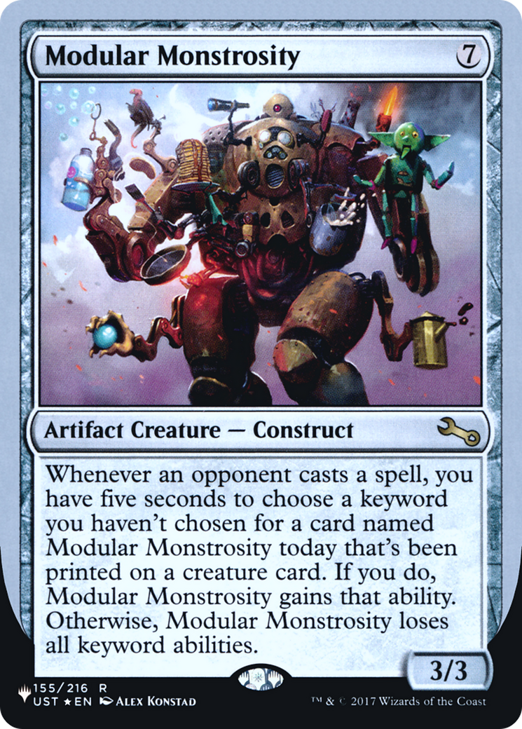 Modular Monstrosity (LIST-059) - The List (Unfinity Foil Edition) Foil
