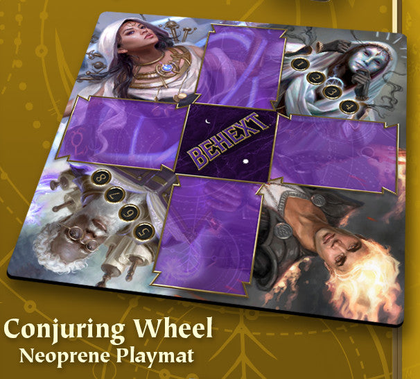 Behext: Kickstarter Exclusive Conjuring Wheel Neoprene Playmat - Golden Apple Comics