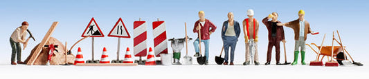 Noch 15111 HO Scale Construction Workers & Details -- 6 Figures Accessories