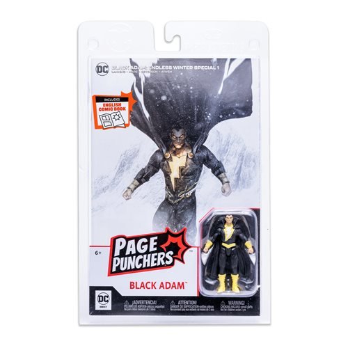 DC Direct Page Punchers (Black Adam, The Flash, Superman or Batman) 3-Inch Scale Action Figure with Comic Book