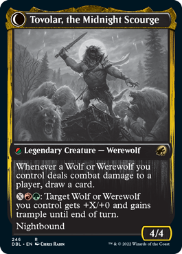 Tovolar, Dire Overlord // Tovolar, the Midnight Scourge (DBL-246) - Innistrad: Double Feature: (Double Faced Transform) Foil