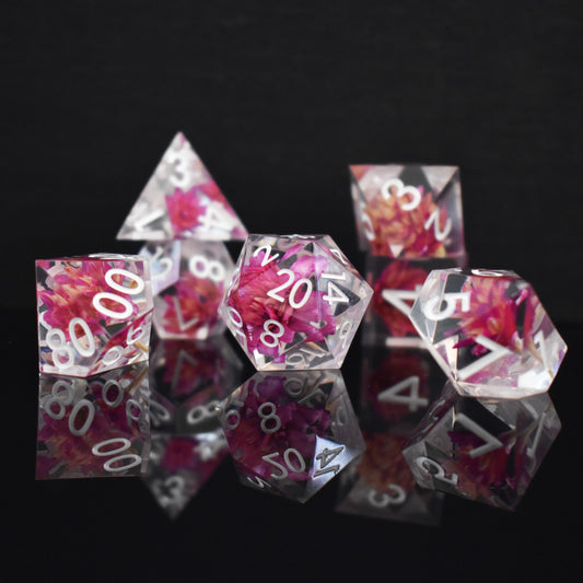 Flower Spirit Sharp-Edged Resin Dice Set