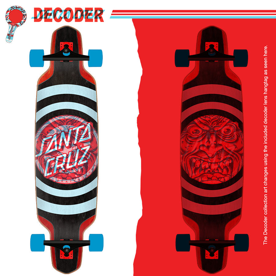 Santa Cruz Decoder Roskopp Drop Down Complete Cruiser Skateboard 9.5 x 37.5