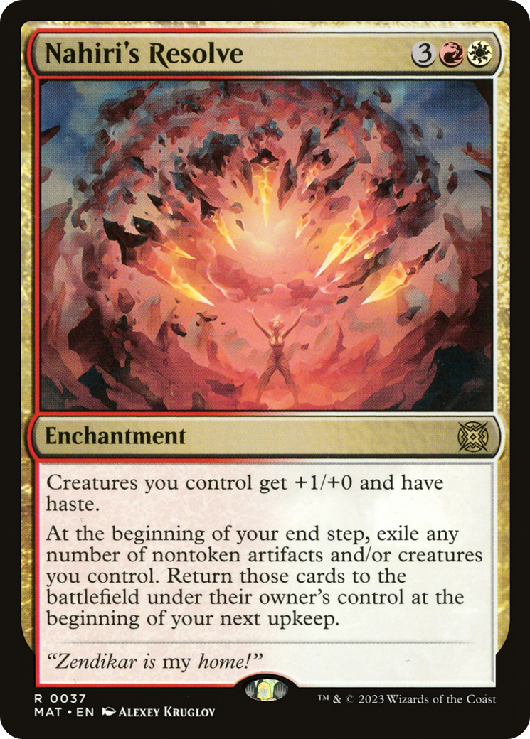 Nahiri's Resolve (MAT-037) - March of the Machine: The Aftermath