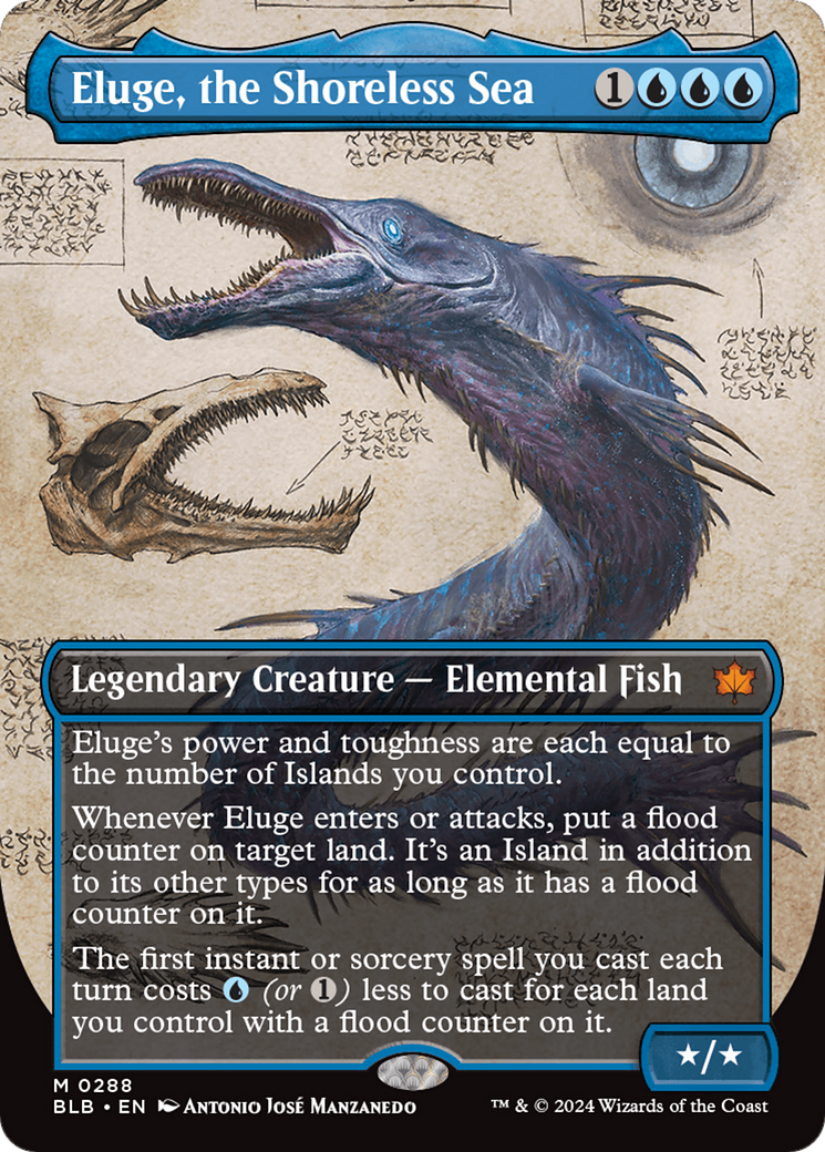 Eluge, the Shoreless Sea (BLB-288) - Bloomburrow: (Showcase) (Borderless)