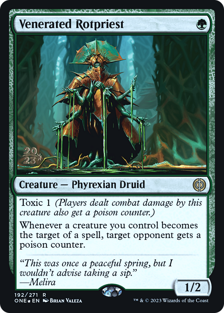 Venerated Rotpriest (PRE-192S) - Phyrexia: All Will Be One Promos Foil