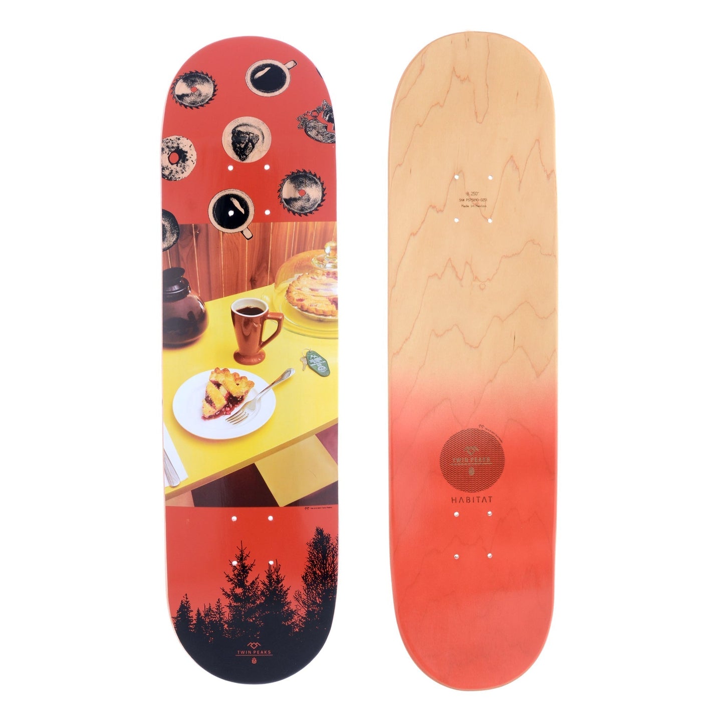 HABITAT x TWIN PEAKS "DIORAMA DOUBLE R" 8" SKATEBOARD DECK