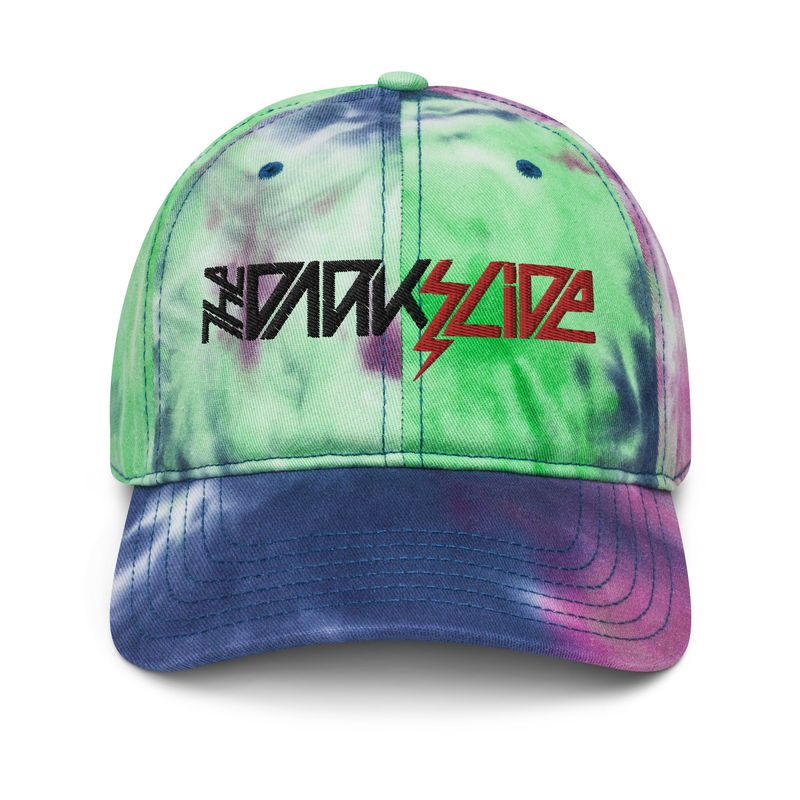 The Dark Slide "Lightning Bolt" Logo Tie Dye Dad's Strapback Hat