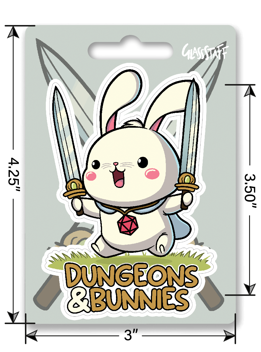 Sticker: Dungeons & Bunnies Waterproof Die Cut