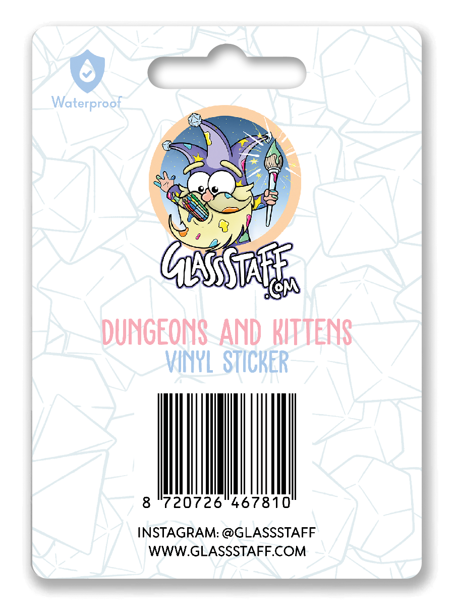 Sticker: Dungeons & Kittens Waterproof Die Cut