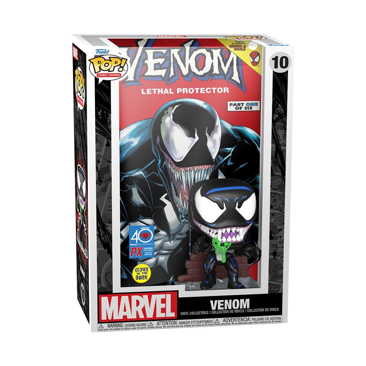 Marvel™  Venom Glow-in-the-Dark Lethal Protector Comic Cover - Previews Exclusive Pop! - 4"