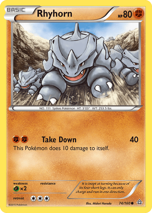 Rhyhorn (74/160) [XY: Primal Clash]