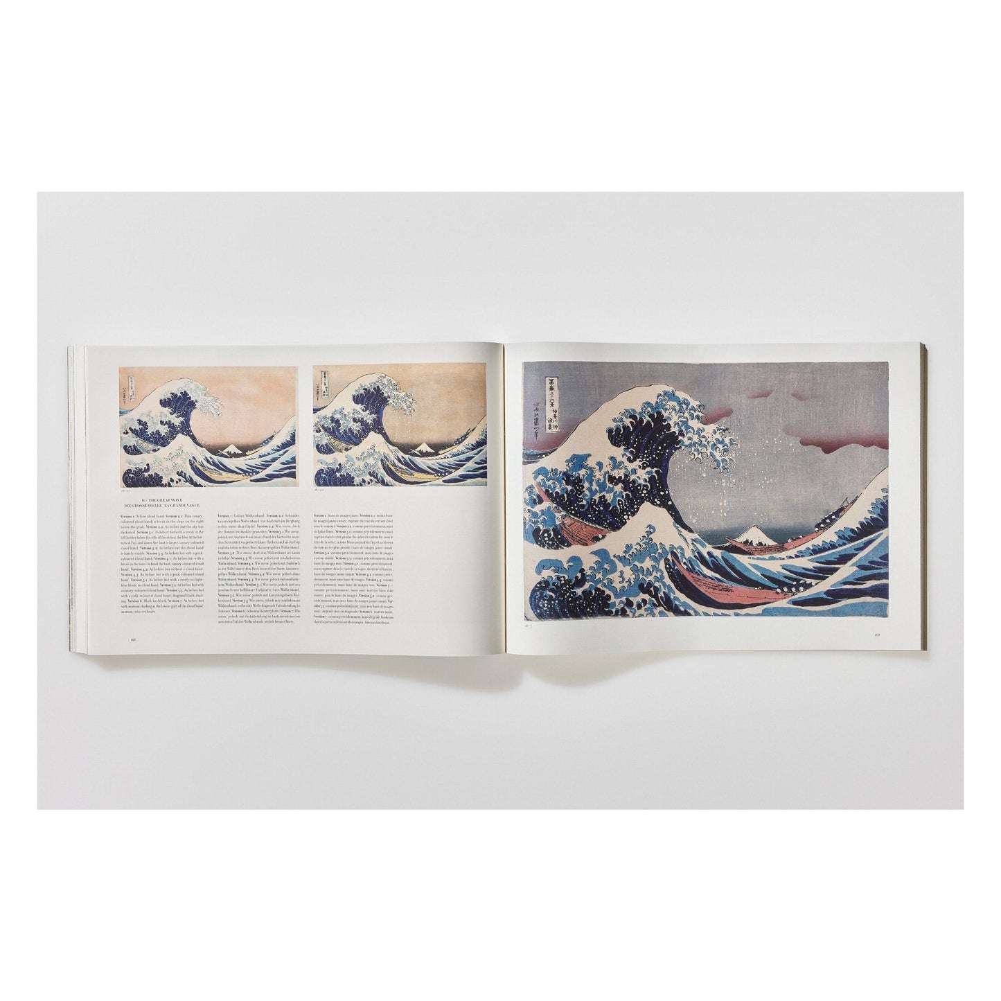 Hokusai. Thirty-six Views of Mount Fuji (German, French, English)