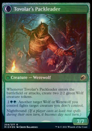 Tovolar's Huntmaster // Tovolar's Packleader (PRE-204S) - Innistrad: Midnight Hunt Promos: (Double Faced Transform) Foil