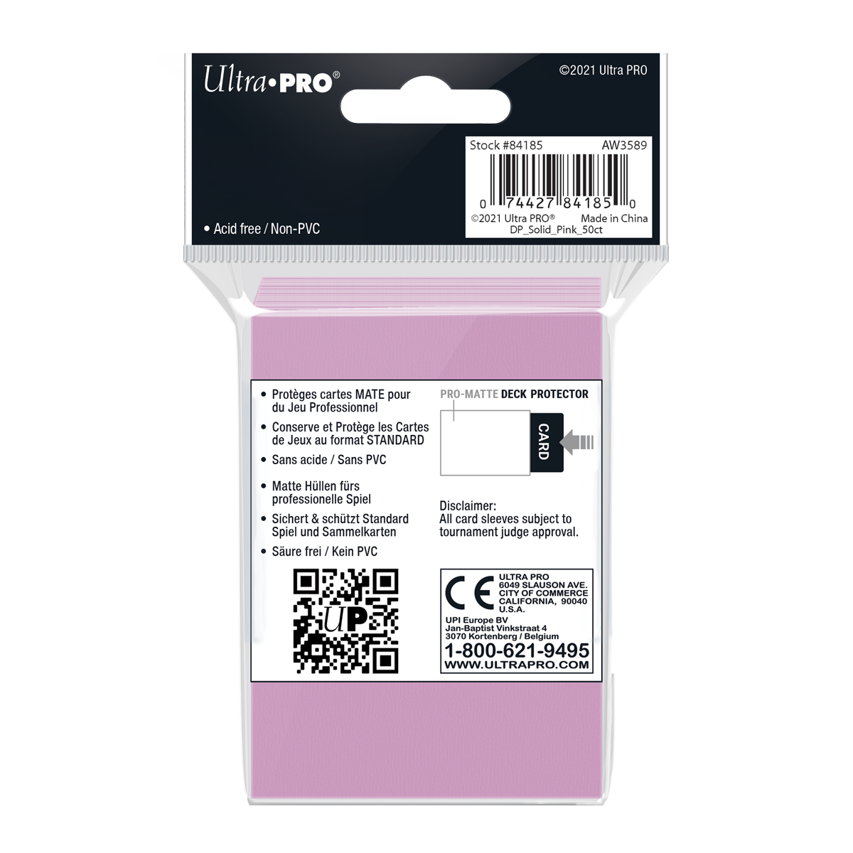 Ultra PRO: Standard 50ct Sleeves - PRO-Matte (Pink)