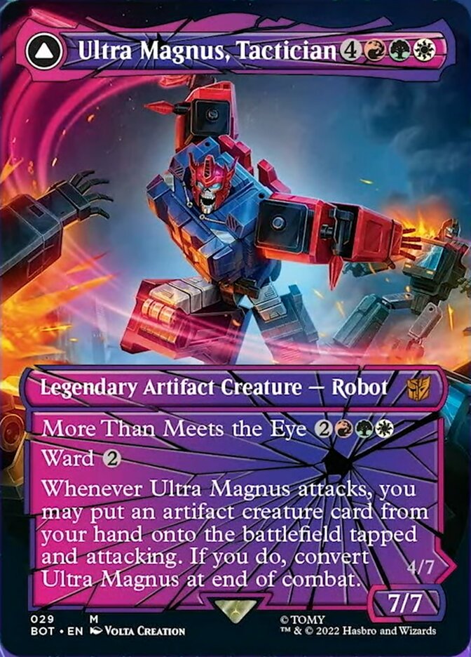 Ultra Magnus, Tactician // Ultra Magnus, Armored Carrier (BOT-029) - Transformers: (convertdfc, shatteredglass) (Borderless) Foil
