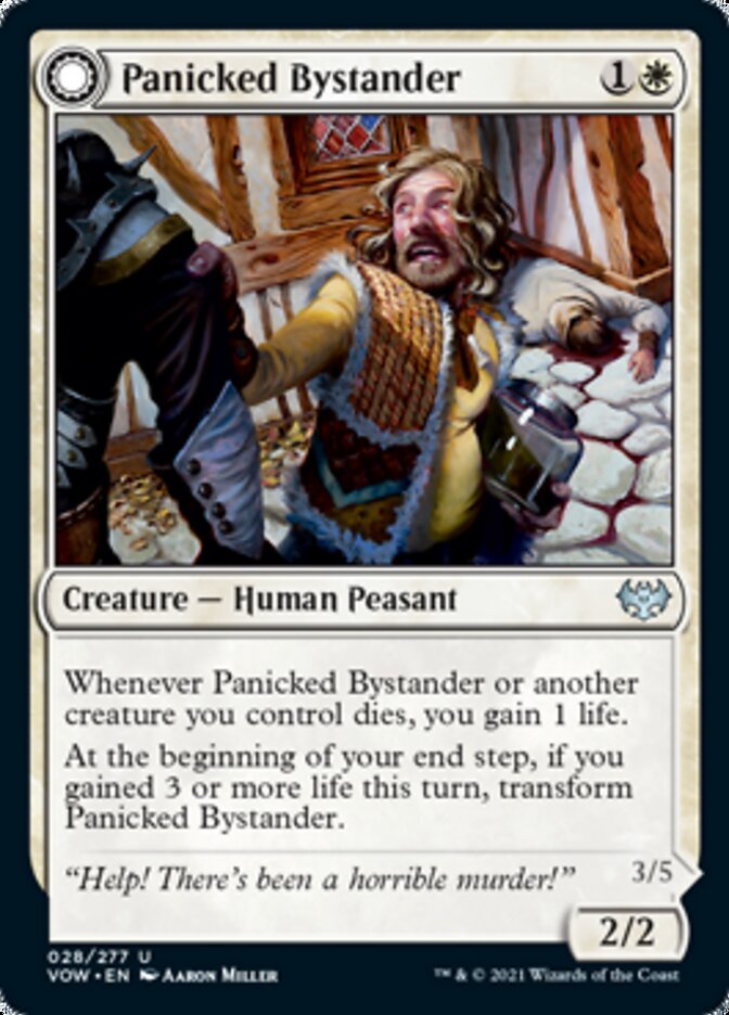Panicked Bystander // Cackling Culprit (VOW-028) - Innistrad: Crimson Vow: (Double Faced Transform)