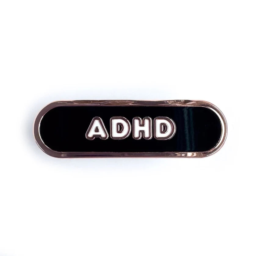 Pride Pals Accessibility Enamel Pin - ADHD (Black)