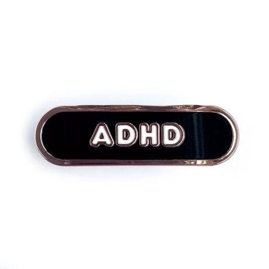 Pride Pals Accessibility Enamel Pin - ADHD (Black) - Golden Apple Comics
