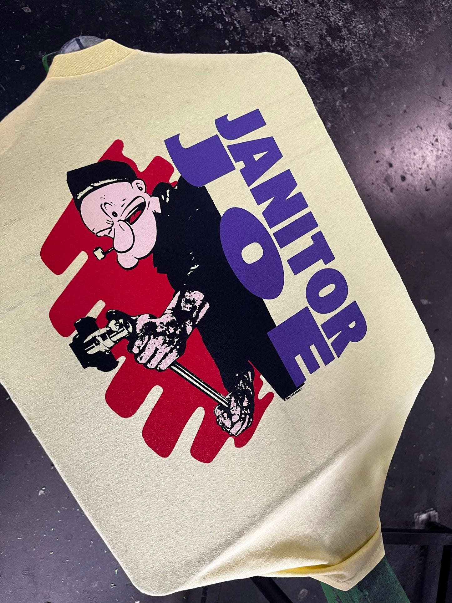 Janitor Joe "Popeye" T-Shirt W/ Amphetamine Reptile Noise back logo