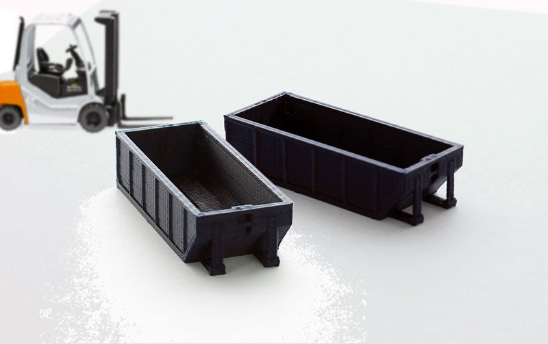 3D To Scale 87-235-DB 1/87 – Rolloff Dumpster 15yds Dark Blue Diorama