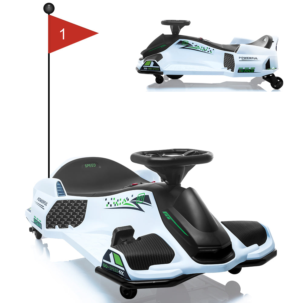 Powerful Electric Go-Kart for Kids Up To 110 Lbs with 7Ah Battery and 180W Motor