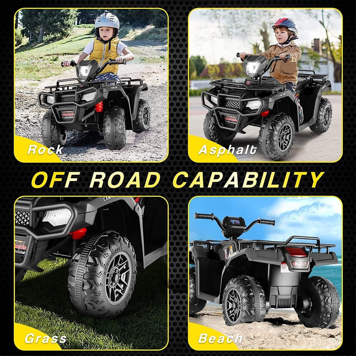 Electric Kids ATV Quad Car - 12V Battery Powered 4-Wheeler for Toddlers