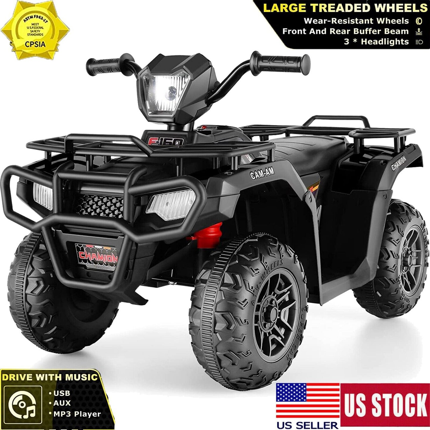 Electric Kids ATV Quad Car - 12V Battery Powered 4-Wheeler for Toddlers