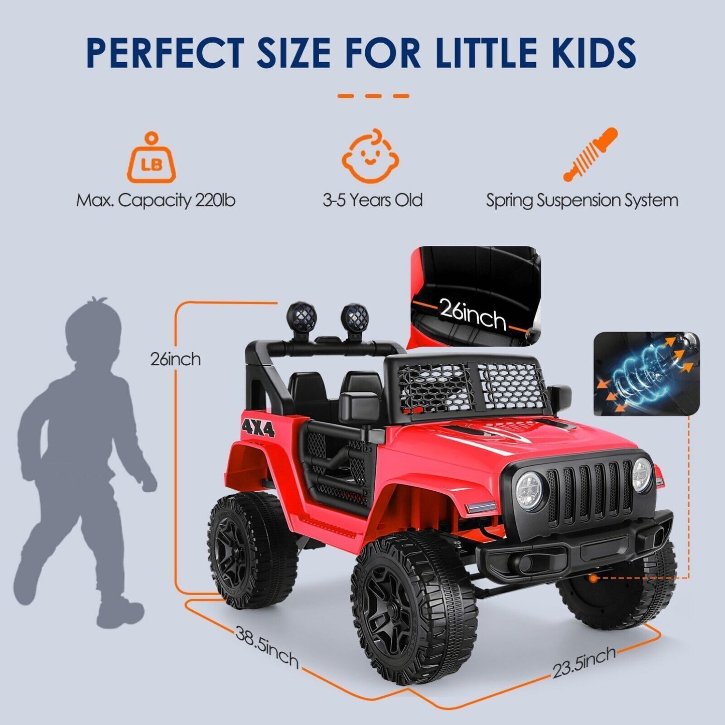 Electric Ride-On Car for Kids with Parental Remote Control and MP3 Player - Perfect Gift for Children