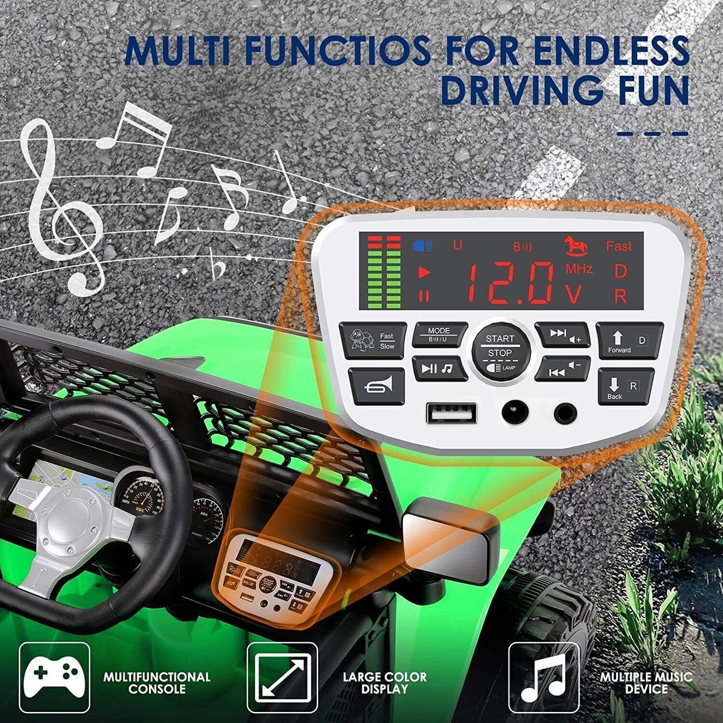 Electric Ride-On Car for Kids with Parental Remote Control and MP3 Player - Perfect Gift for Children