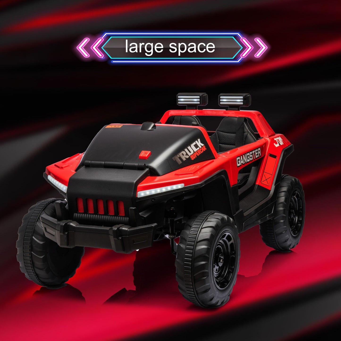 Electric Ride-On Car for Kids with Remote Control, Adjustable Seat Belt, MP3 Player, and 4-Wheel Drive