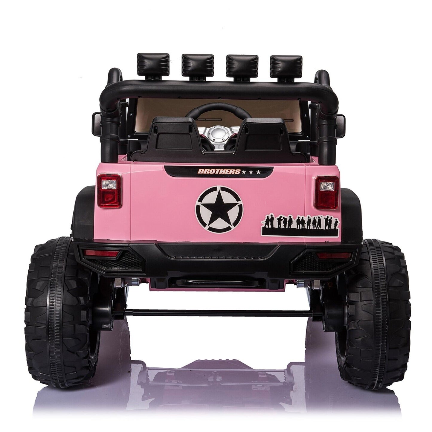 400W Pink Remote Control Ride-On Truck for Kids - Electric Power Wheels Toy