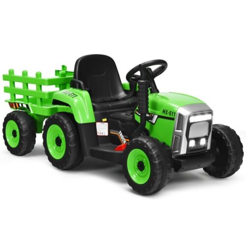 Electric Ride-On Tractor for Kids with 3 Gears and Remote Control - Includes Trailer Toy