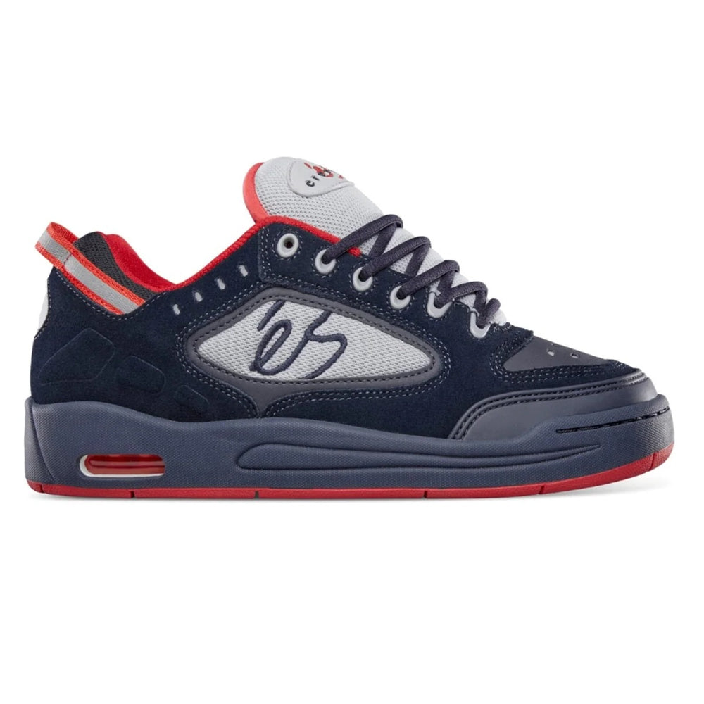 éS The Creager Navy / Red Skateboard Shoes