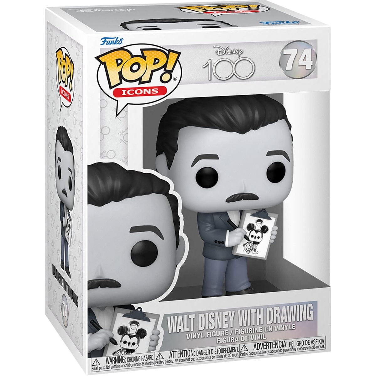 Disney™ 100 Walt Disney with Drawing Pop! - 4"