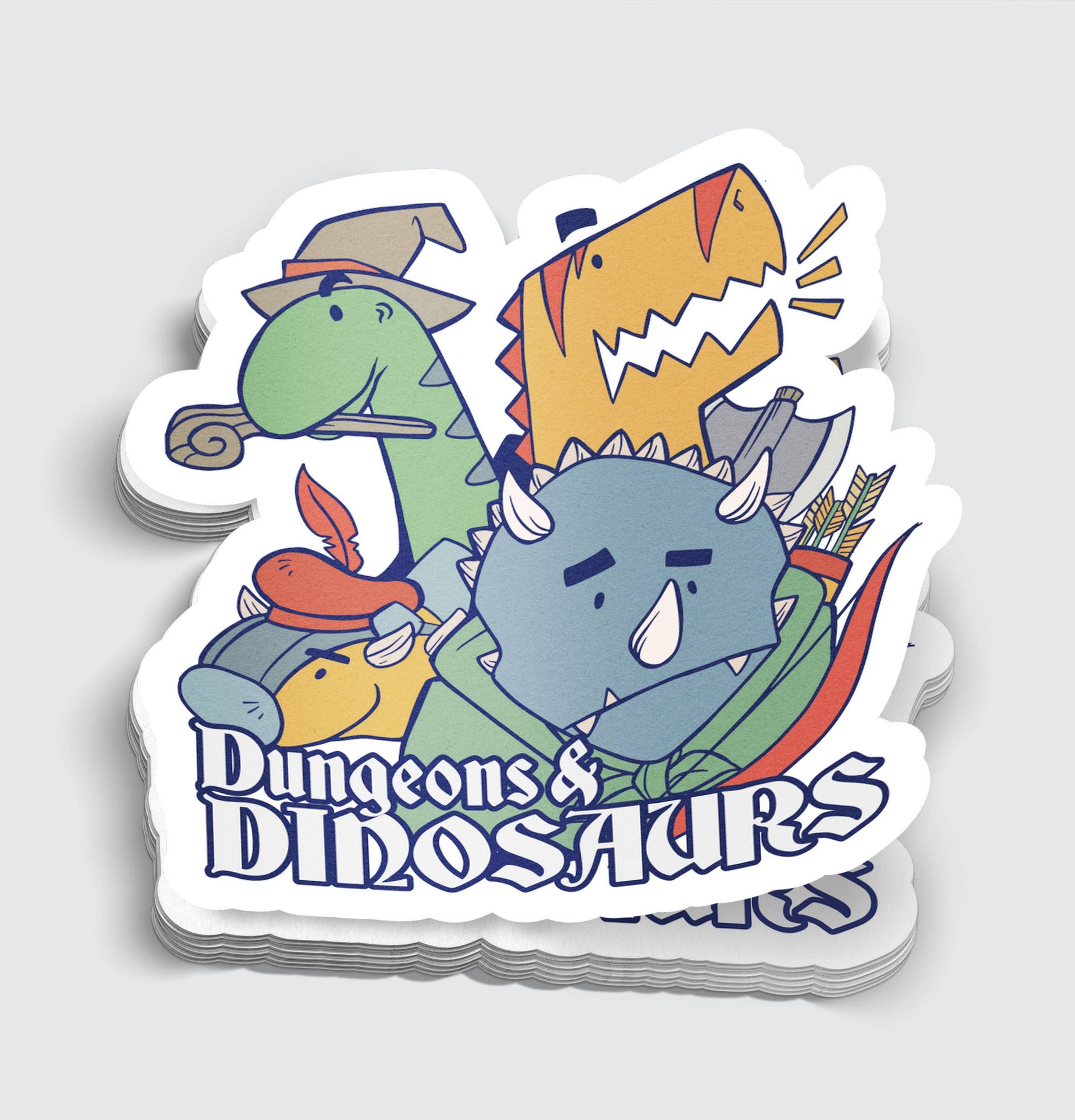 Dungeons and Dinos RPG Inspired Sticker - 3" - Golden Apple Comics