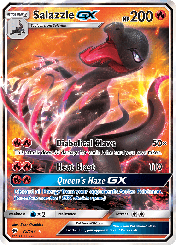 Salazzle GX (25/147) [Sun & Moon: Burning Shadows]